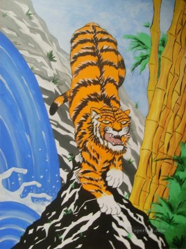 日本のトラ Oil Paintings